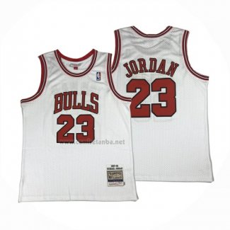 Camiseta Chicago Bulls Michael Jordan NO 23 Autentico 1997-98 Blanco