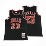 Camiseta Chicago Bulls Michael Jordan NO 23 Autentico 1997-98 Negro