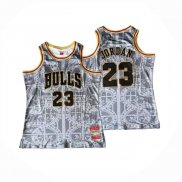 Camiseta Chicago Bulls Michael Jordan NO 23 Mitchell & Ness 1997-98 Blanco