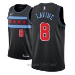 Camiseta Chicago Bulls Zach Lavine #8 Ciudad 2018-19 Negro