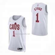 Camiseta Cleveland Cavaliers Max Strus NO 1 Asociacion 2025-26 Blanco