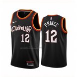 Camiseta Cleveland Cavaliers Taurean Prince #12 Ciudad 2020-21 Negro