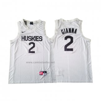 Camiseta College Huskies Memorial Gianna #2 Blanco