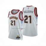 Camiseta Denver Nuggets Collin Gillespie #21 Ciudad 2022-23 Blanco
