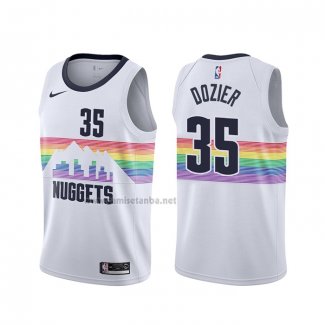 Camiseta Denver Nuggets P.j. Dozier #35 Ciudad Blanco