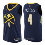 Camiseta Denver Nuggets Paul Millsap #4 Ciudad 2017-18 Azul