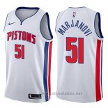 Camiseta Detroit Pistons Boban Marjanovic #51 Association 2017-18 Blanco