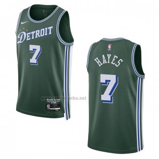 Camiseta Detroit Pistons Killian Hayes #7 Ciudad 2022-23 Verde