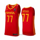 Camiseta Espana Victor Arteaga #77 2019 FIBA Baketball World Cup Rojo