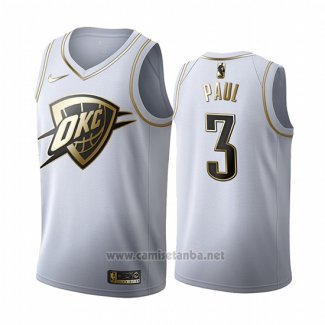 Camiseta Golden Edition Oklahoma City Thunder Chris Paul #3 2019-20 Blanco