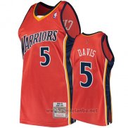 Camiseta Golden State Warriors Baron Davis #5 2009-10 Hardwood Classics Naranja