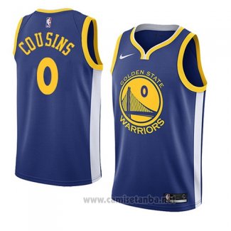 Camiseta Golden State Warriors Demarcus Cousins #0 Icon 2018-19 Azul