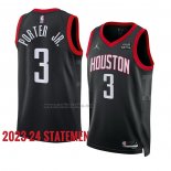 Camiseta Houston Rockets Kevin Porter Jr #3 Statement 2023-24 Negro