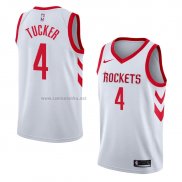 Camiseta Houston Rockets P.j. Tucker #4 Association 2017-18 Blanco