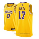 Camiseta Los Angeles Lakers Isaac Bonga #17 Icon 2018-19 Oro