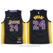 Camiseta Los Angeles Lakers Kobe Bryant #24 2017-18 Negro