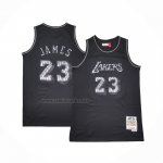 Camiseta Los Angeles Lakers LeBron James #23 Swingman Mitchell & Ness 2018-19 Negro