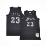 Camiseta Los Angeles Lakers LeBron James #23 Swingman Mitchell & Ness 2018-19 Negro