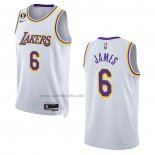 Camiseta Los Angeles Lakers LeBron James #6 Association 2022-23 Blanco