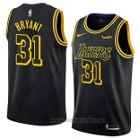 Camiseta Los Angeles Lakers Thomas Bryant #31 Ciudad 2018 Negro