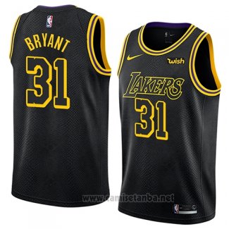 Camiseta Los Angeles Lakers Thomas Bryant #31 Ciudad 2018 Negro