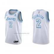 Camiseta Los Angeles Lakers Wayne Ellington #2 Ciudad 2021-22 Blanco