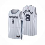 Camiseta Memphis Grizzlies Jackson Jr. NO 8 Ciudad 2025-26 Blanco