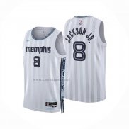 Camiseta Memphis Grizzlies Jackson Jr. NO 8 Ciudad 2025-26 Blanco