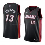 Camiseta Miami Heat Bam Adebayo #13 Icon 2018 Negro