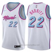 Camiseta Miami Heat Luke Babbitt #22 Ciudad 2017-18 Blanco