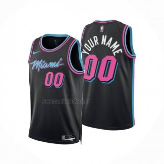 Camiseta Miami Heat Personalizada Ciudad 2025-26 Negro