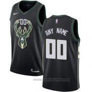 Camiseta Milwaukee Bucks Personalizada 17-18 Negro