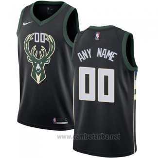 Camiseta Milwaukee Bucks Personalizada 17-18 Negro