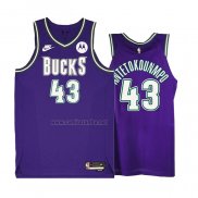 Camiseta Milwaukee Bucks Thanasis Antetokounmpo #43 Classic 2022-23 Violeta