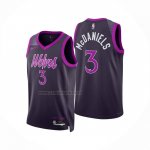 Camiseta Minnesota Timberwolves Jaden McDaniels NO 3 Ciudad 2025-26 Negro