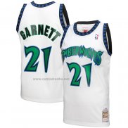 Camiseta Minnesota Timberwolves Kevin Garnett #21 Mitchell & Ness 1997-98 Blanco