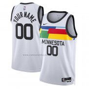 Camiseta Minnesota Timberwolves Personalizada Ciudad 2022-23 Blanco