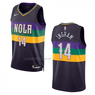 Camiseta New Orleans Pelicans Brandon Ingram #14 Ciudad 2022-23 Violeta