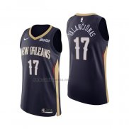 Camiseta New Orleans Pelicans Jonas Valanciunas #17 Icon Autentico Azul