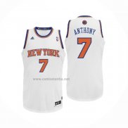 Camiseta New York Knicks Carmelo Anthony #7 Blanco