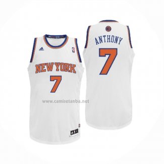 Camiseta New York Knicks Carmelo Anthony #7 Blanco