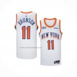 Camiseta New York Knicks Jalen Brunson #11 Ciudad 2024-25 Blanco