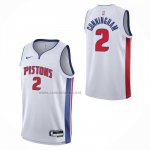 Camiseta Nino Detroit Pistons Cade Cunningham NO 2 Association 2025-26 Blanco