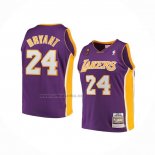 Camiseta Nino Los Angeles Lakers Kobe Bryant NO 24 Mitchell & Ness 2008-09 Violeta