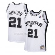 Camiseta Nino San Antonio Spurs Tim Duncan #21 Mitchell & Ness 1998-99 Blanco