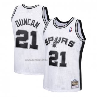 Camiseta Nino San Antonio Spurs Tim Duncan #21 Mitchell & Ness 1998-99 Blanco