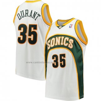 Camiseta Nino Seattle SuperSonics Kevin Durant #35 Mitchell & Ness 2006-07 Blanco