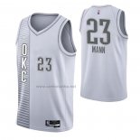 Camiseta Oklahoma City Thunder Tre Mann #23 Ciudad 2021-22 Blanco