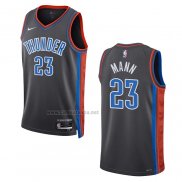 Camiseta Oklahoma City Thunder Tre Mann #23 Ciudad 2022-23 Gris