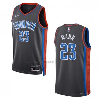 Camiseta Oklahoma City Thunder Tre Mann #23 Ciudad 2022-23 Gris